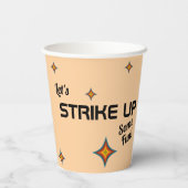 Let's Strike Up Some Fun Bowling Birthday Party Pappbecher (Rückseite)