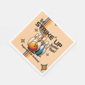 Let's Strike Up Some Fun Bowling Birthday Party Serviette (Ecke)