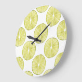 Let's Taco About It | Lime Pattern Große Wanduhr (Winkel)