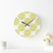 Let's Taco About It | Lime Pattern Große Wanduhr (Zuhause)