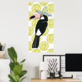 Let's Taco About Love | Toucan Sombrero Poster (Heimbüro)