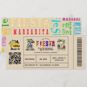 "Let's Taco Bout It" Mexican Fiesta Wedding Ticket Einladung