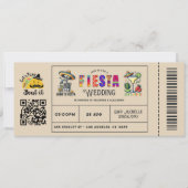 "Let's Taco Bout It" Mexican Fiesta Wedding Ticket Einladung (Vorderseite)