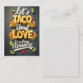 Let's Taco 'Bout Liebe - Ein köstliches Abenteuer Mitteilungskarte (Vorne/Hinten)