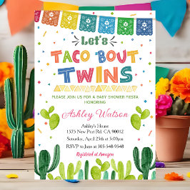 Let's Taco 'Bout Twins Baby Shower Invitation Einladung