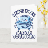 Let's Take A Bath Together Funny Toaster Karte (Gelbe Blume)