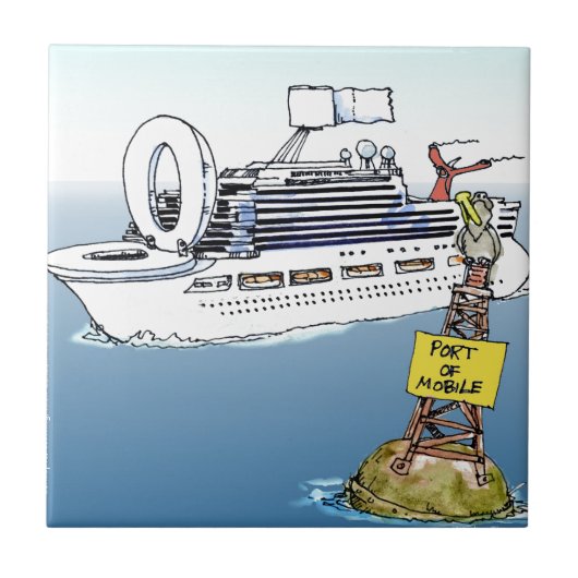 Lets Take A Cruise Funny Ohrs Tees & Cards Fliese (Vorderseite)