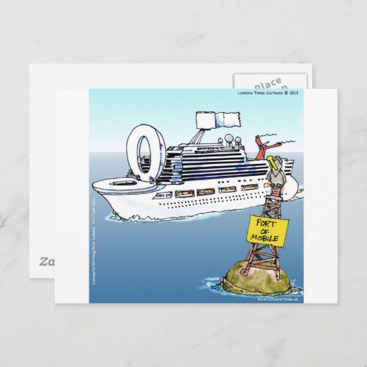 Lets Take A Cruise Funny Ohrs Tees & Cards Postkarte (Vorne/Hinten)