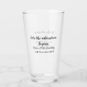 lets the adventure begins 20th birthday add name d glas (Rückseite)