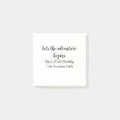 lets the adventure begins 20th birthday add name d post-it klebezettel (Vorderseite)