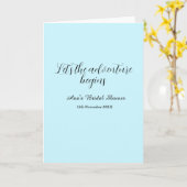 lets the adventure begins bridal shower add name d karte (Gelbe Blume)