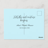 lets the adventure begins bridal shower add name d postkarte (Rückseite)