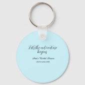 lets the adventure begins bridal shower add name d schlüsselanhänger (Rückseite)