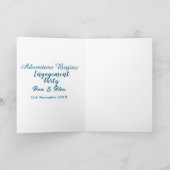 lets the adventure begins engagement party name da karte (Innenseite)