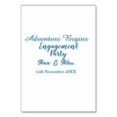 lets the adventure begins engagement party name da tischnummer (Rückseite)
