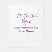 lets the fun begins happy new year name year simpl fleecedecke (Vorderseite)