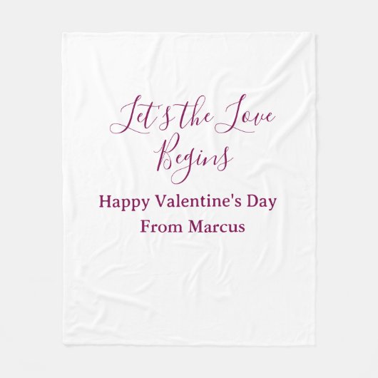 lets the fun begins happy new year name year simpl fleecedecke (Vorderseite)