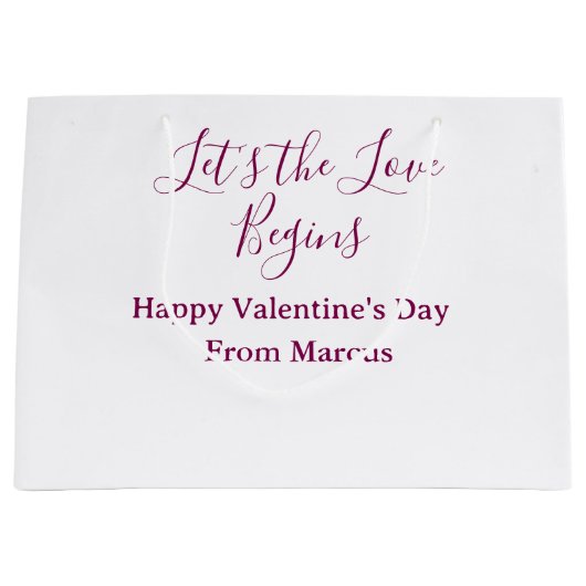 lets the fun begins happy new year name year simpl große geschenktüte (Vorderseite)