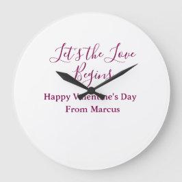 lets the fun begins happy new year name year simpl große wanduhr