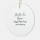lets the fun begins happy new year name year simpl keramik ornament (Links)