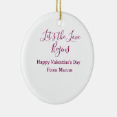 lets the fun begins happy new year name year simpl keramik ornament (Rechts)