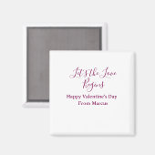 lets the fun begins happy new year name year simpl magnet (Vorderseite/Rückseite)