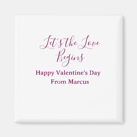 lets the fun begins happy new year name year simpl magnet (Vorne)