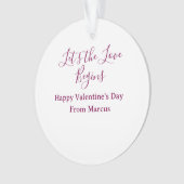 lets the fun begins happy new year name year simpl ornament (Vorderseite)