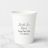 lets the fun begins happy new year name year simpl pappbecher (Rückseite)