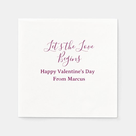 lets the fun begins happy new year name year simpl serviette (Vorderseite)