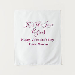 lets the fun begins happy new year name year simpl wandteppich