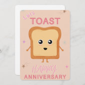 Lets Toast neutral Happy Anniversary greeting card Ankündigung (Vorne/Hinten)