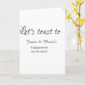 Let's toast to engagement party name date elegant  karte (Gelbe Blume)