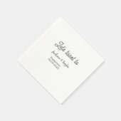Let's toast to engagement party name date elegant serviette (Ecke)