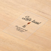 Let's toast to engagement party name date glass acryleinladungen (Ablage )