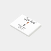 Let's toast to engagement party name date glass post-it klebezettel (angewinkelt)