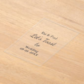 Let's toast to wedding add name date simple couple acryleinladungen (Ablage )