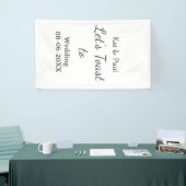 Let's toast to wedding add name date simple couple banner (Messeveranstaltung)