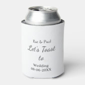 Let's toast to wedding add name date simple couple dosenkühler (Kanne Vorderseite)
