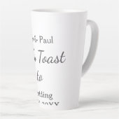 Let's toast to wedding add name date simple couple milchtasse (Rechte Ecke)