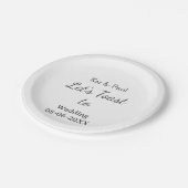 Let's toast to wedding add name date simple couple pappteller (Schrägansicht)