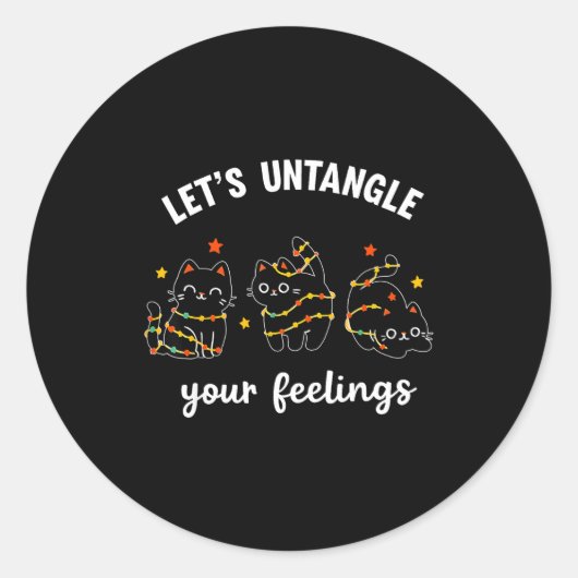 Let's Untangle Your Feelings School Counselor Chri Runder Aufkleber (Vorderseite)