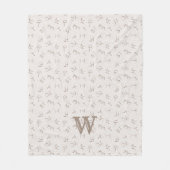 Letted Cattle Brand Tan Fleecedecke (Vorderseite)