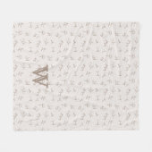 Letted Cattle Brand Tan Fleecedecke (Vorderseite (Horizontal))