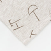 Letted Cattle Brand Tan Fleecedecke (Ecke)