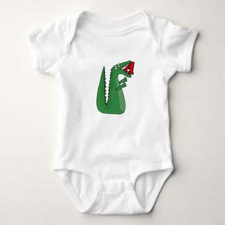 Letter A Alligator Baby Bodysuit. Süße Tier Alp Baby Strampler