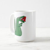 Letter A Alligator Baby Bodysuit. Süße Tier Alp Kaffeetasse (Vorderseite Links)