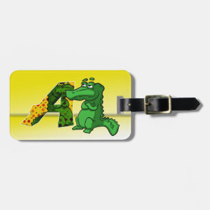 Letter-A-Alligator-Gepäckmarke Gepäckanhänger