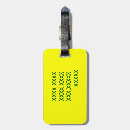 Letter-A-Alligator-Gepäckmarke Gepäckanhänger (Rückseite vertikal)