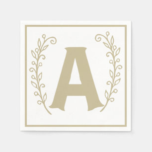 Letter A Alphabet Block Gender Neutral Baby Dusche Serviette